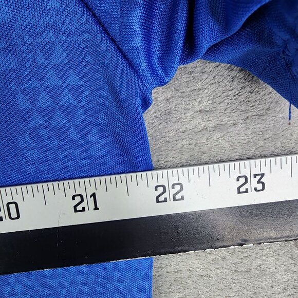 Men's Blue Marvel Captain America Shield Shirt 100% Polyester Short Sleeve L - Picture 7 of 9